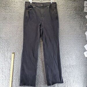 GAP Jeans Womens 33/16 Tall Black Vintage Flare High Rise Denim
